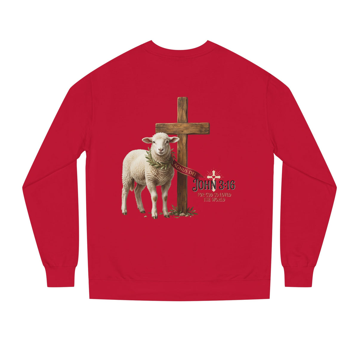 Unisex Crew Neck Sweatshirt,  John 3:16 Faithful Witness Crewneck