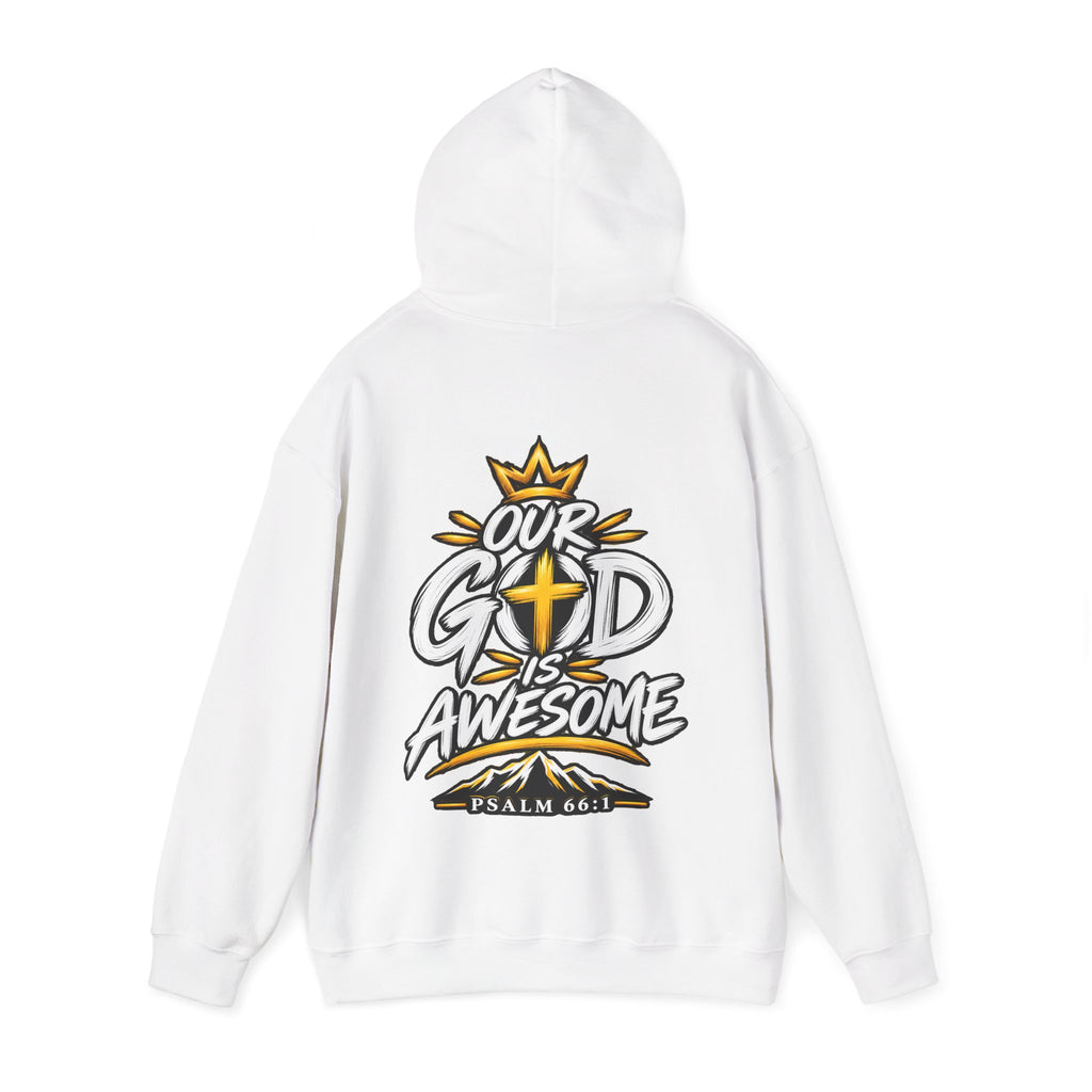 Our God Is Awesome — Christian Hoodie    Unisex Heavy Blend