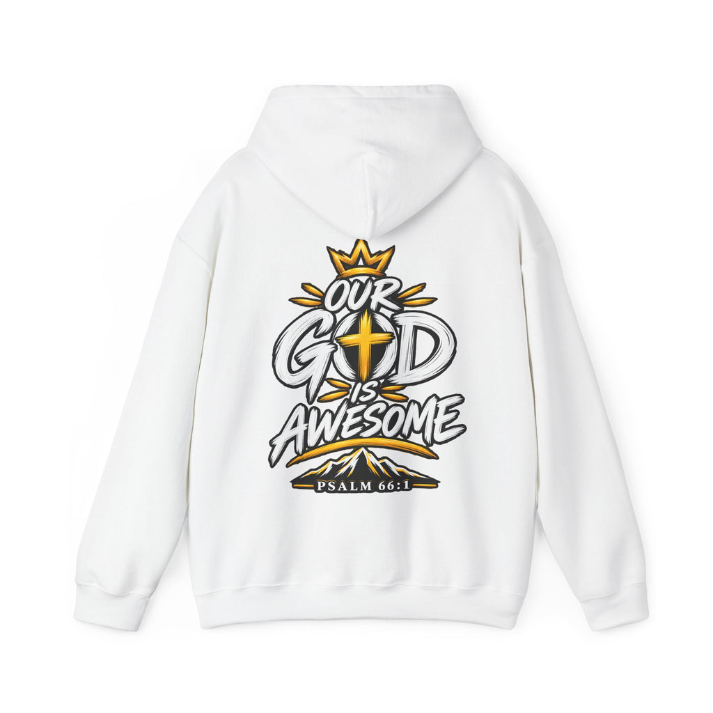 Our God Is Awesome — Christian Hoodie    Unisex Heavy Blend