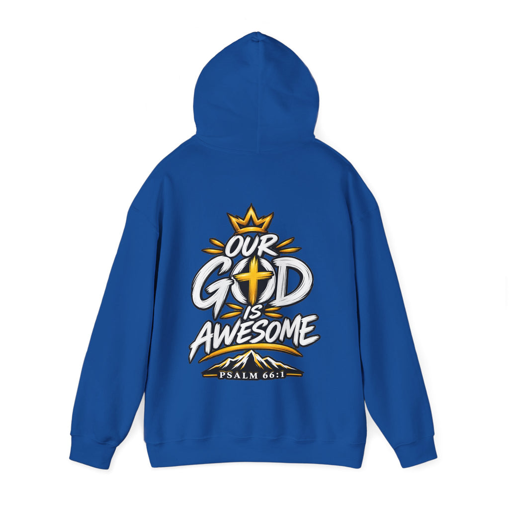 Our God Is Awesome — Christian Hoodie    Unisex Heavy Blend