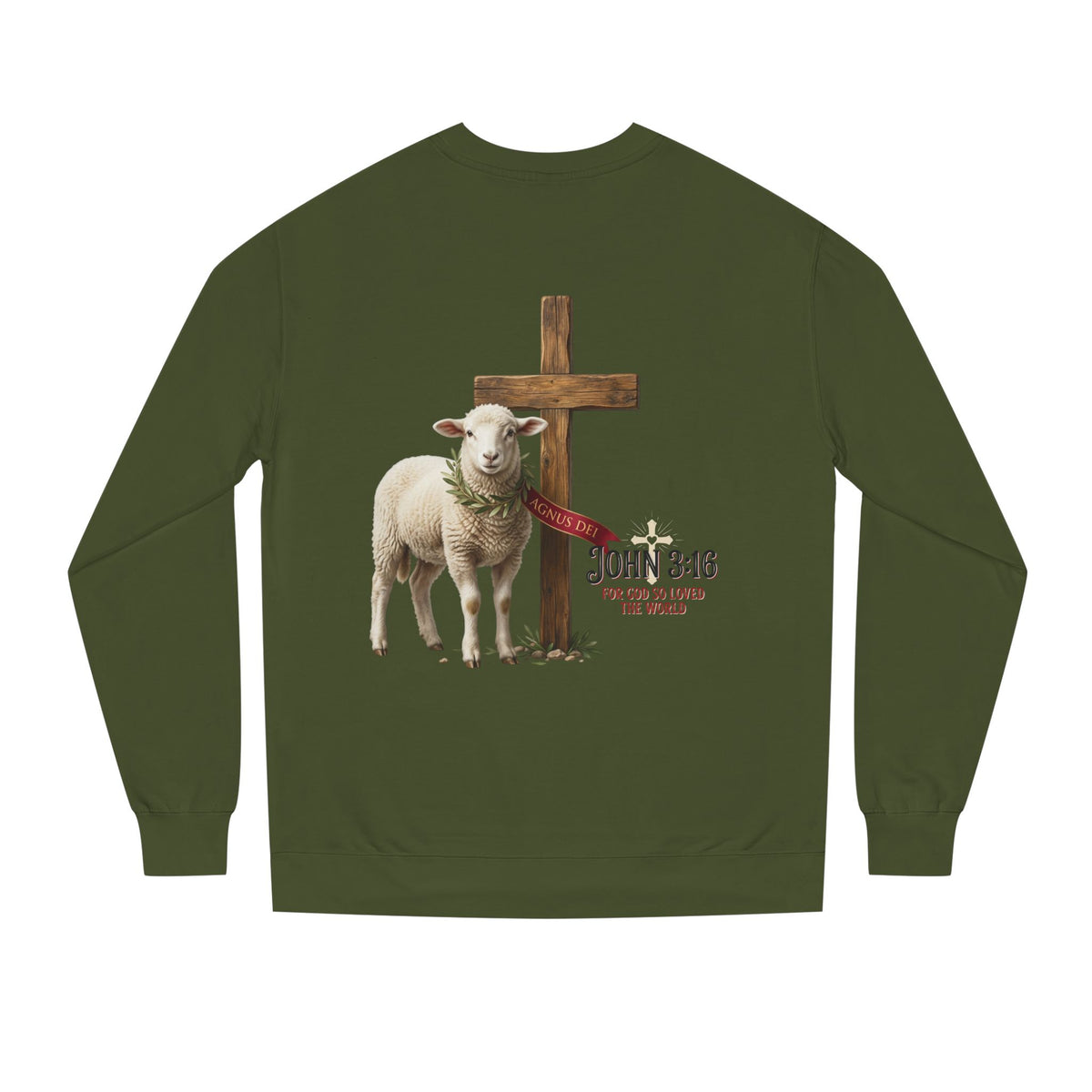 Unisex Crew Neck Sweatshirt,  John 3:16 Faithful Witness Crewneck